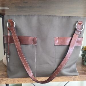 Fossil Brown Interior Tote